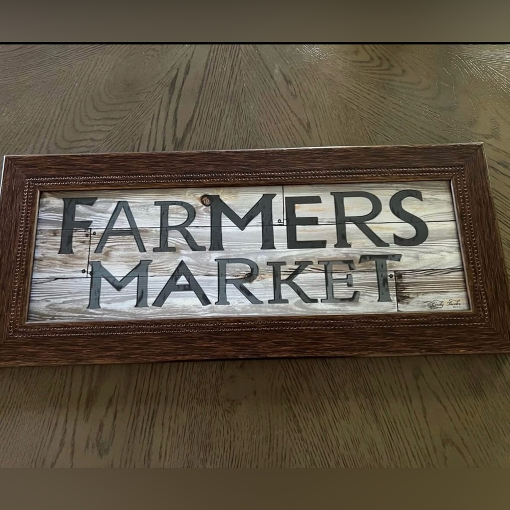 Rustic Farmers Market Wall Sign